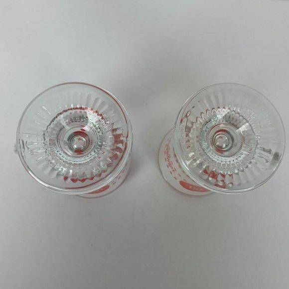 Tequila Rose Strawberry Cream Sweet Temptations Footed Mugs Set of 2 Mexico 5 oz - Picture 6 of 10